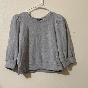INC INTERNATIONAL CONCEPTS Women's Puffy Long Sleeve Pullover Gray Sweatshirt M